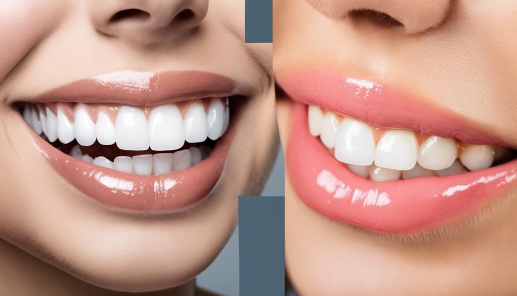 comparison of dental whitening
