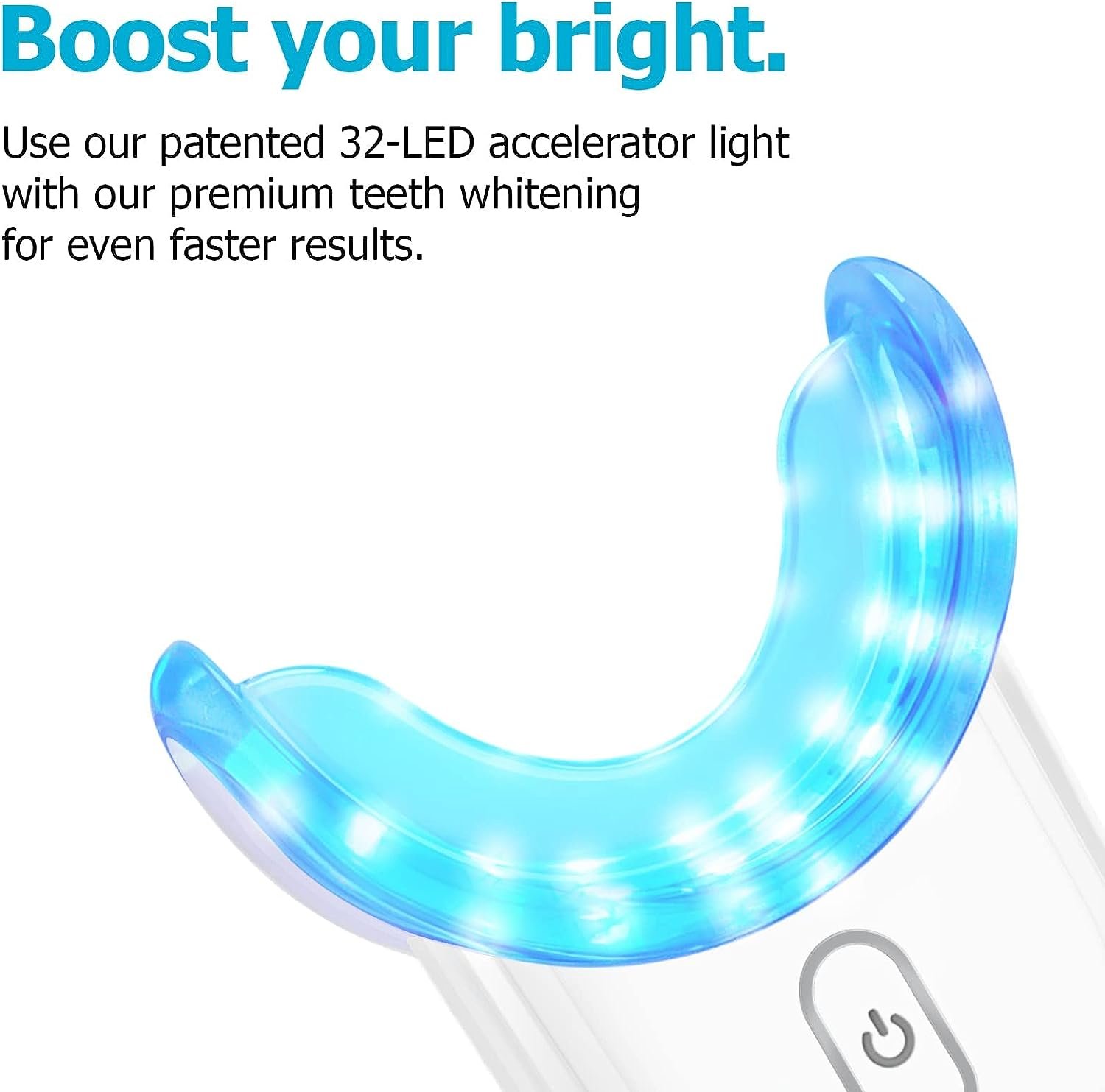 Teeth Whitening Kit Gel Pen Strips - Hydrogen Carbamide Peroxide for Sensitive Teeth, Gum,Braces Care 32X LED Light Tooth Whitener, Professional Oral Beauty Products Dental Tools 2 Mouth Trays