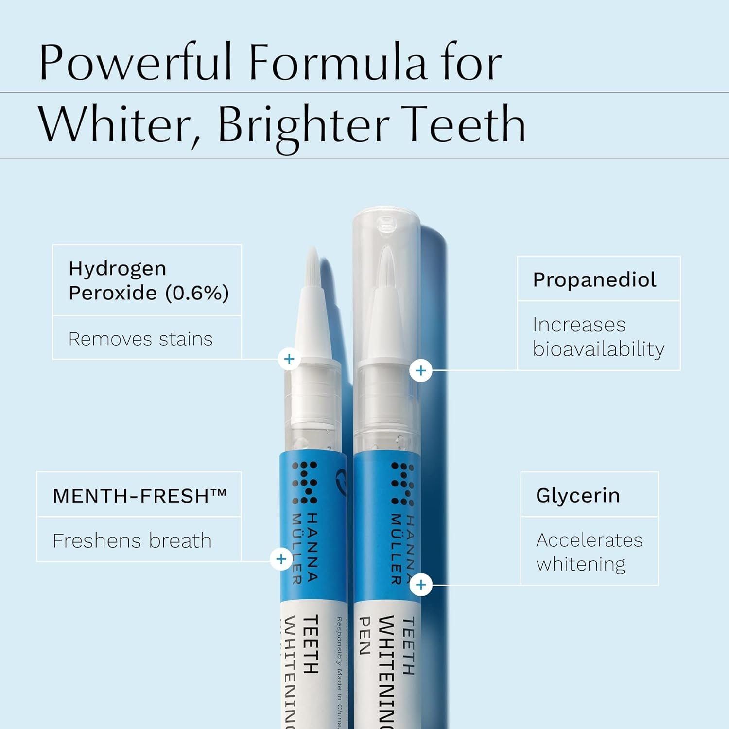 Teeth Whitening Pen - Instant Tooth Whitening Pen in 4 Weeks - Teeth Whitening Essence Pen, Teeth Stain Remover  Freshens Breath, Teeth Whitening Pens for Adults - 2X 0.1 Fl Oz